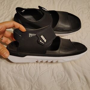 Nike Black and White Sandals